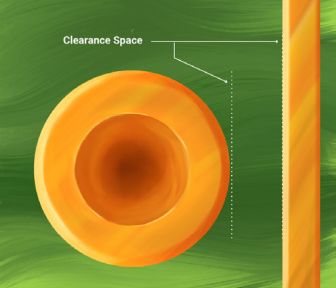 Avoid DFM problems by clearance for annular ring